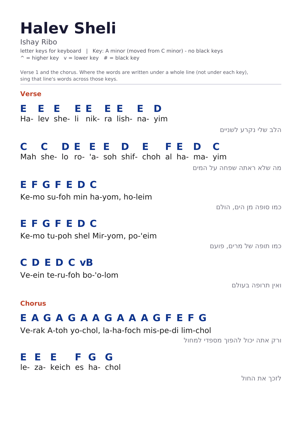Halev Sheli page 1